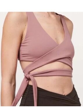 lululemon athletica Wrap Crop Top in Dusty Coral | 6